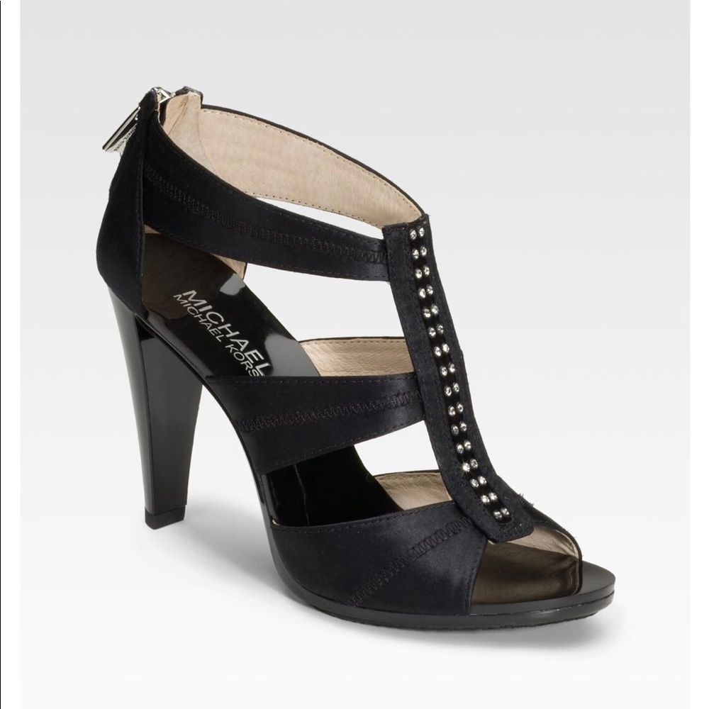 Michael Kors Women's Berkley T-Strap Satin Sandals